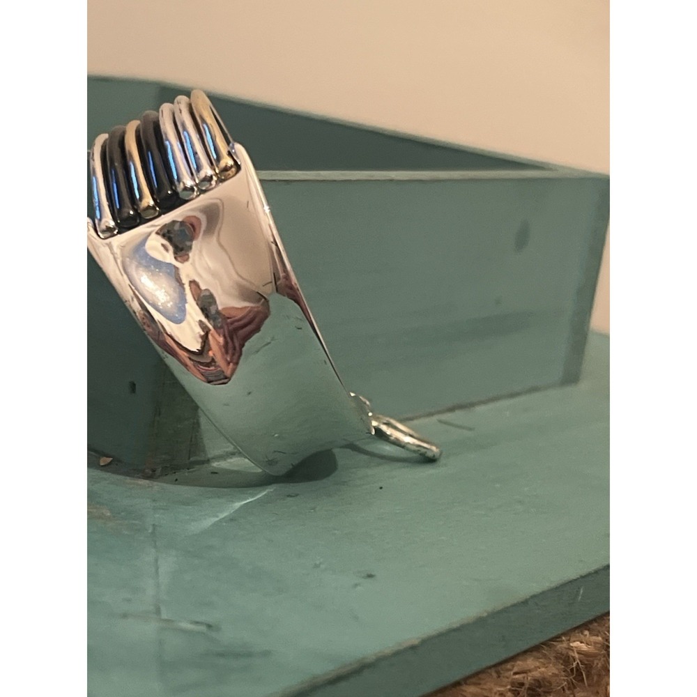 ALM Soho Branded Silver Plate Shabby Chic Mixed Metal Clamper Bangle Bracelet - Picture 2 of 7